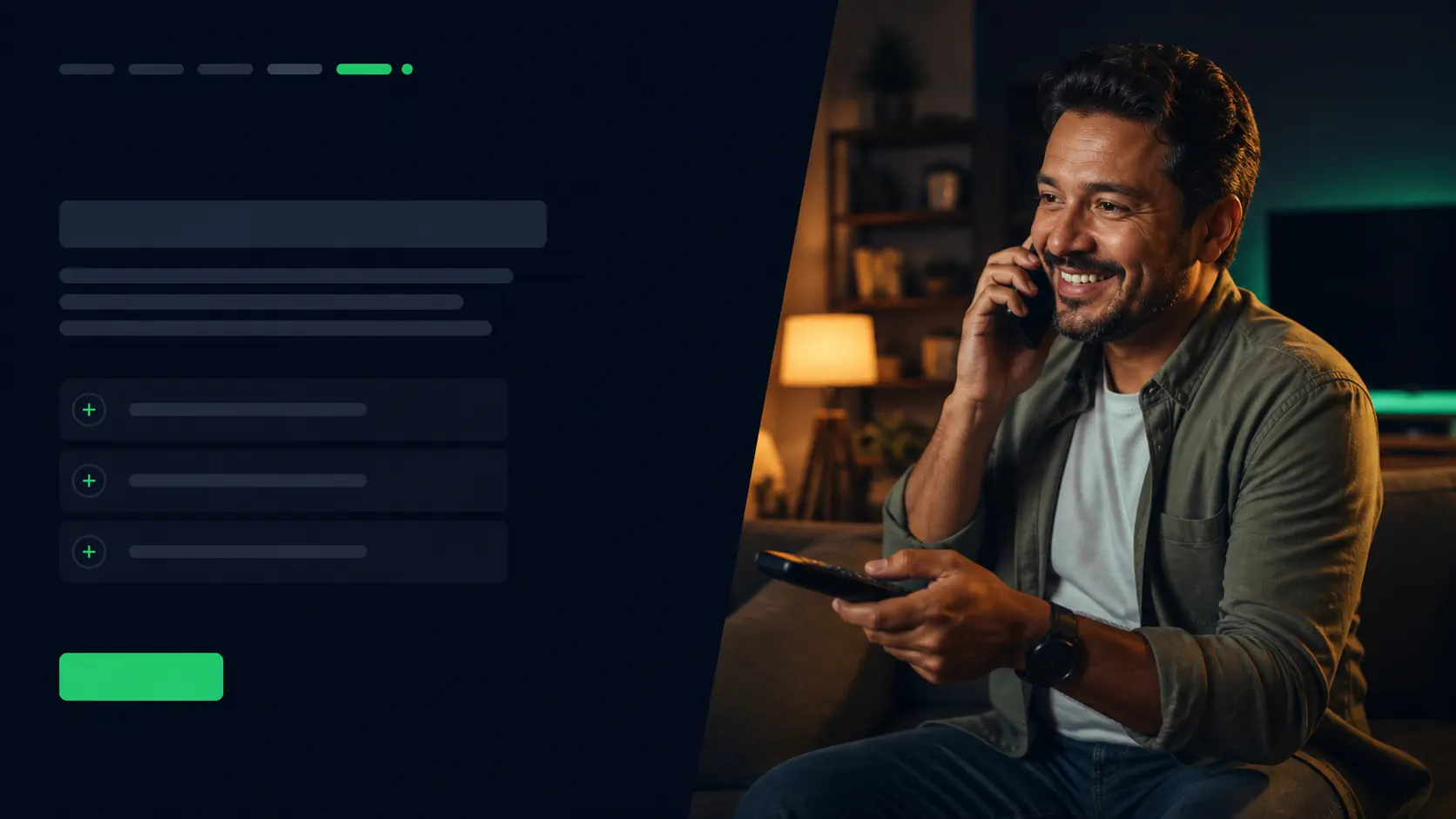 Atendente auxiliando uma pessoa com a configuração da televisão